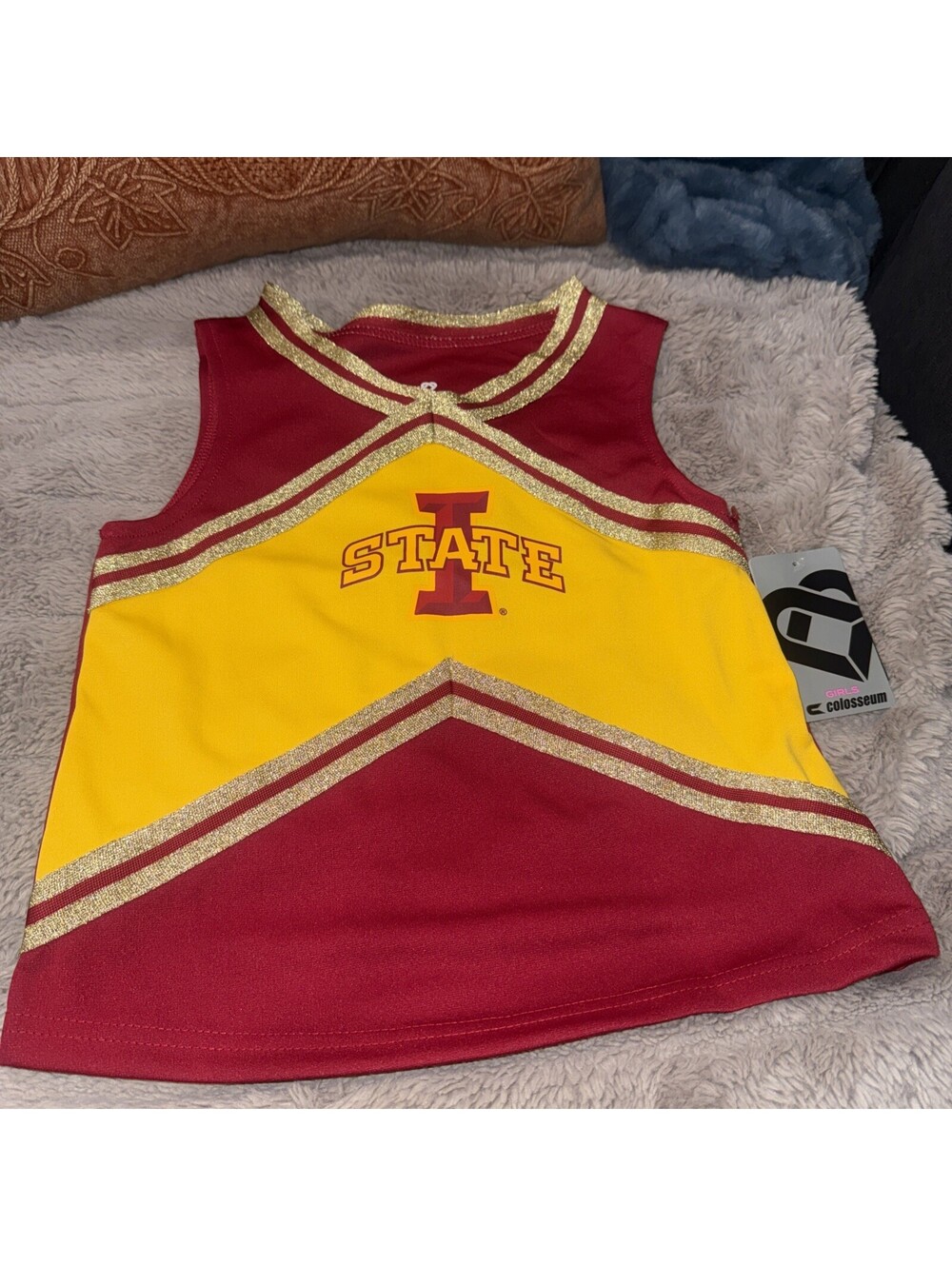 Girls Youth Colosseum Cardinal Iowa State Cyclones Cheerleader Top & Skirt Set